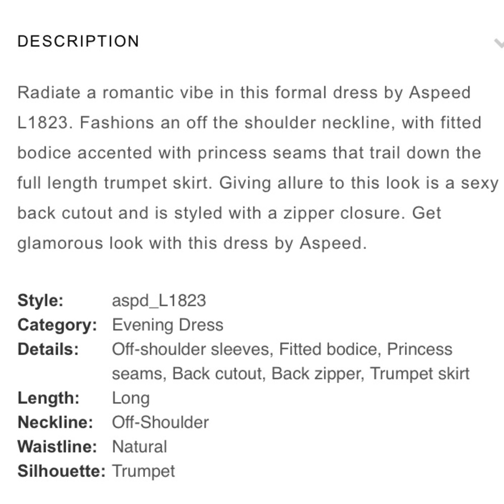 Black off the shoulder prom/ homecoming dress - Picture 5 of 7